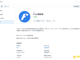 群晖新套件:frp内网穿透客户端、服务端 支持DSM6、7