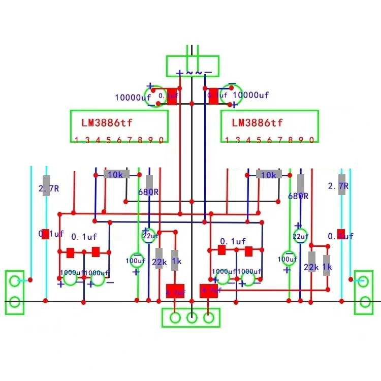 lm3886搭棚图纸精选手工搭棚HIFI毒功放电路图线路图电子版 电子技术 第1张