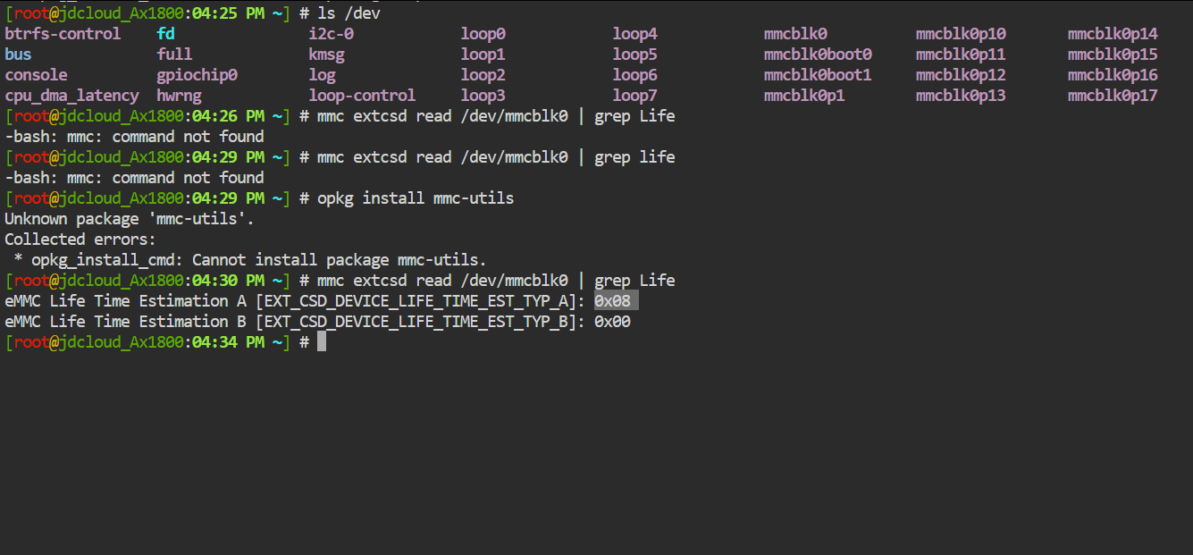 openwrt 查看emmc 剩余寿命硬盘寿命正确查看方法 操作系统 第3张